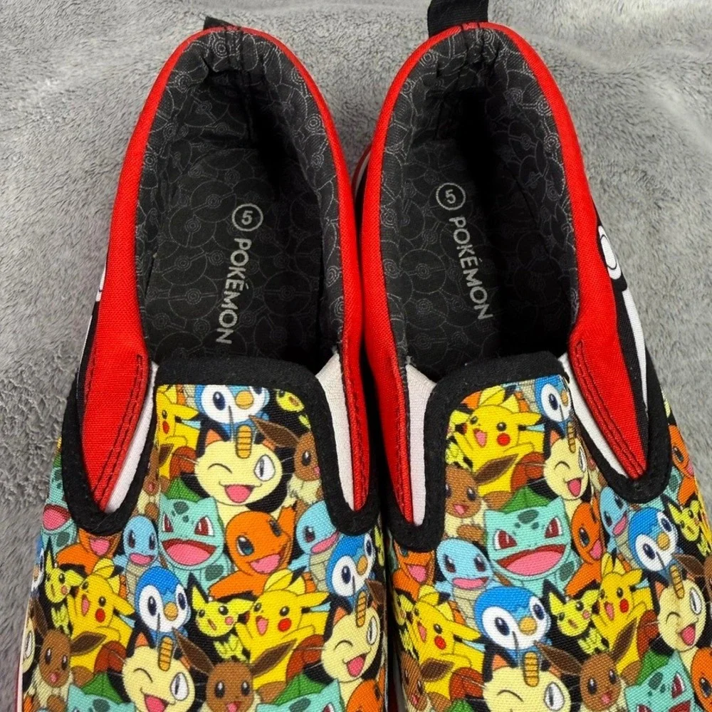 Kids Pokemon Slip‎ On Shoes Size 5 Pikachu Charmander Bulbasaur Squirtle